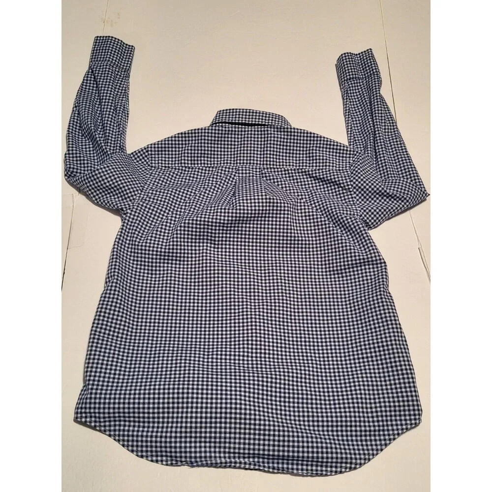 (#16) Polo By Ralph Lauren Blue/ White Long Sleeve Button Down Size M (10-12)
